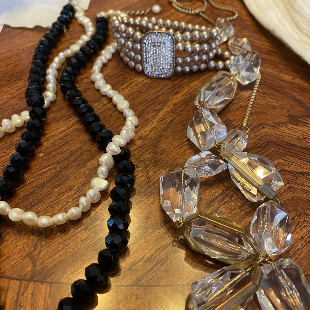 2 necklaces and 1 bracelet